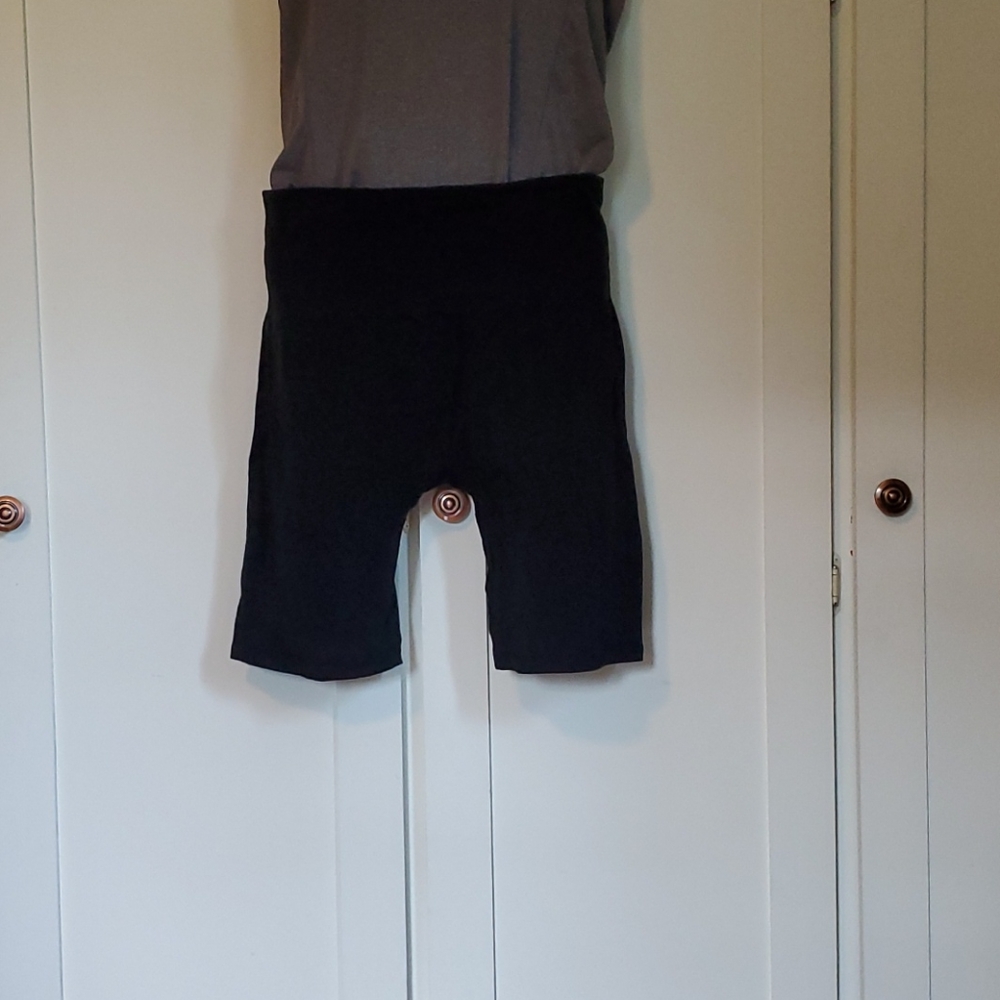 Plus Size Black Bike Shorts